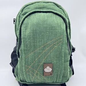Dime Bags Backpack Green Hempster Cloud Patch‎ Excellent Condition Organic Hemp